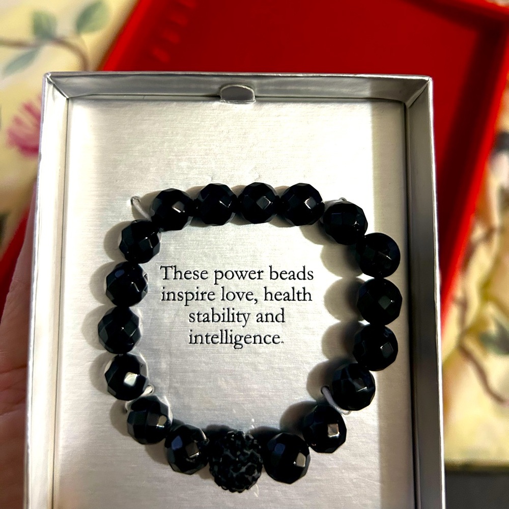 Black Beaded Bracelet